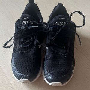 Nike Air Max 270 Black Sneakers with White Accents